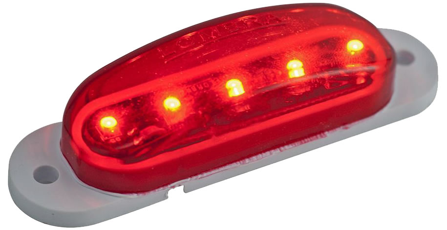 Luz curvita roja de 5 LED's: 3-733R-59