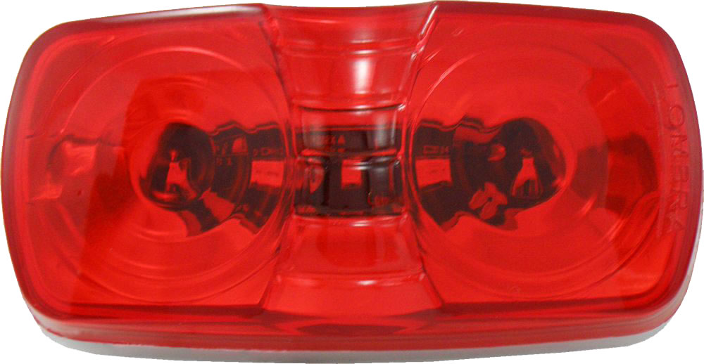 Luz roja rectangular doble óptico: 3-2635R-59